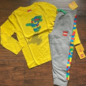 LEGO kids dinosaur shirt and pants 4T